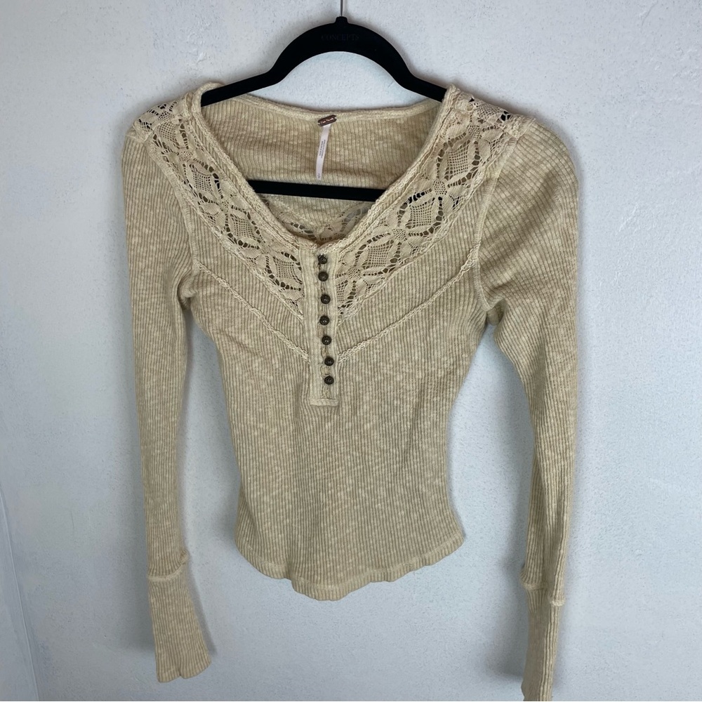 Free People long Sleeve Thermal Top